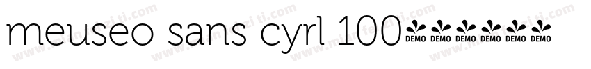 meuseo sans cyrl 100字体转换